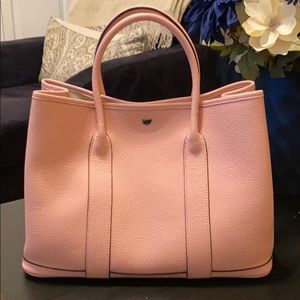 Leather tote bag